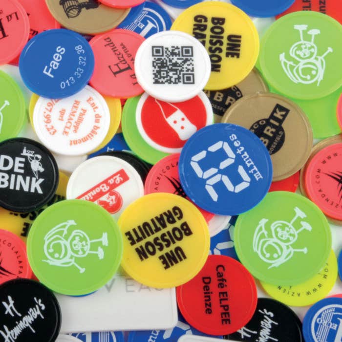 Plastic tokens 29mm