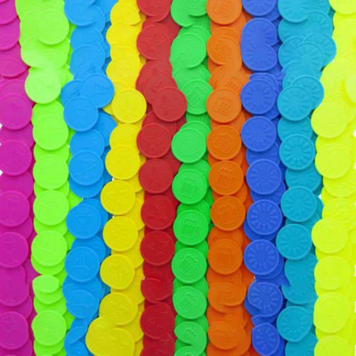Plastic tokens 29mm