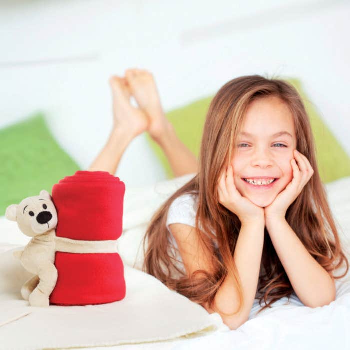 Fleece deken met beer