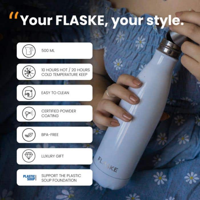 Flaske Drinkfles Mono RVS Dop [500 ml]