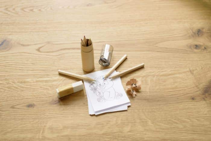 Kleurpotlodenset Libbie | 6 kleuren | Hout