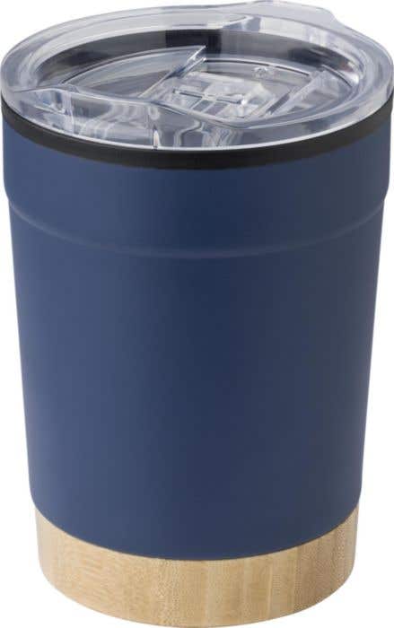 Reisbeker Sophia | 300 ml | RVS | Dubbelwandig | Bamboe detail