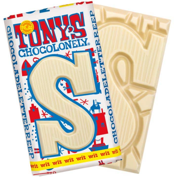 Tony's Chocolonely Letterreep Wit S