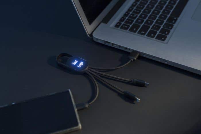 Oplaadkabel Idris | 4-in-1 | Lichtgevend logo