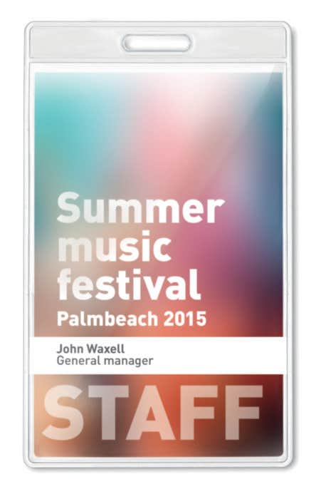 Transparent badge 7,5cmx12,5cm Badgo