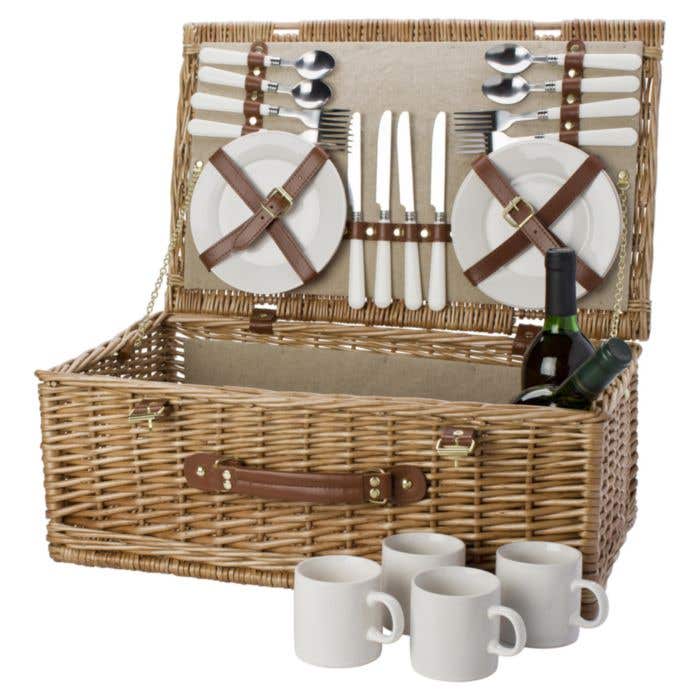 Picknickmand Willow | 4 personen | Servies en bestek