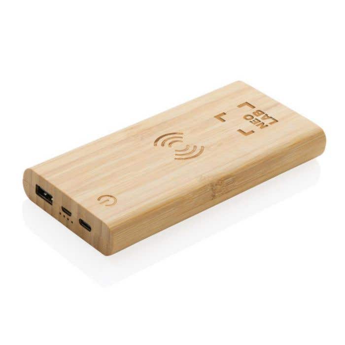 Draadloze Bamboe Powerbank [8.000 mAh 5W]