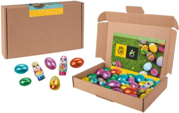 Paasdoosje vrolijke chocolademix