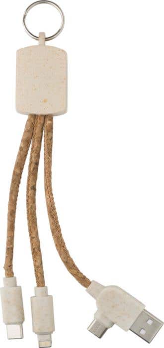 RVS Sleutelhanger Oplaadkabel Landry