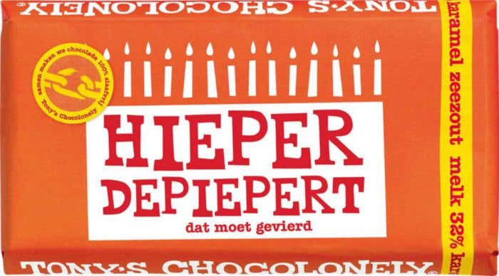 Tony's Chocolonely Hieper De Piepert! Melk Karamel Zeezout [180 gram]