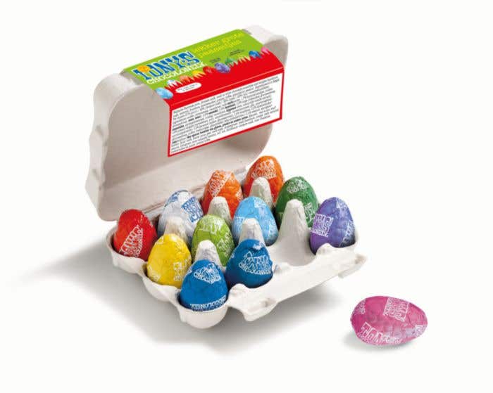 Tony's Chocolonely Paaseitjes assorti kwarteleidoosje (12stuks)