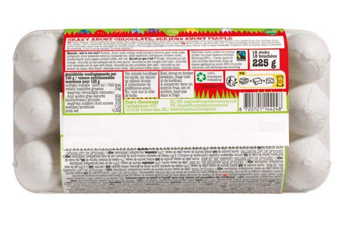 Tony's Chocolonely Paaseitjes kwartelei doosje GROOT