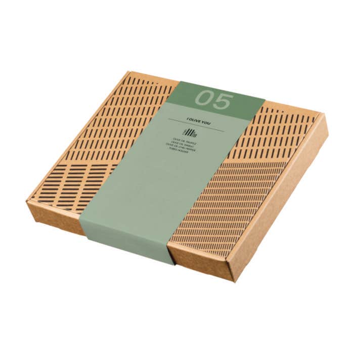 Olijfoliebox Met Houder I Olive You [4-delig]