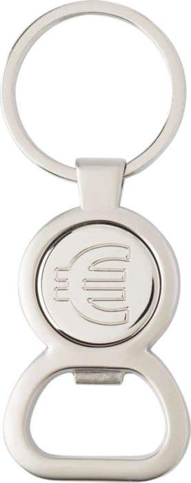 Sleutelhanger met opener en € 0,50 munt