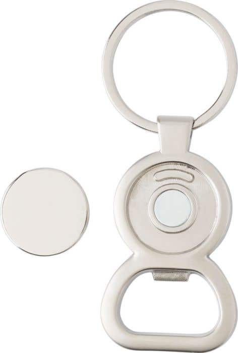 Sleutelhanger met opener en € 0,50 munt