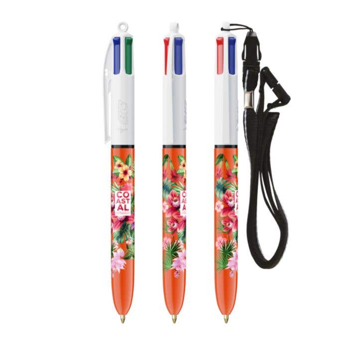 BIC® Balpen Met Lanyard 4 Colours® Fine [4-in-1]