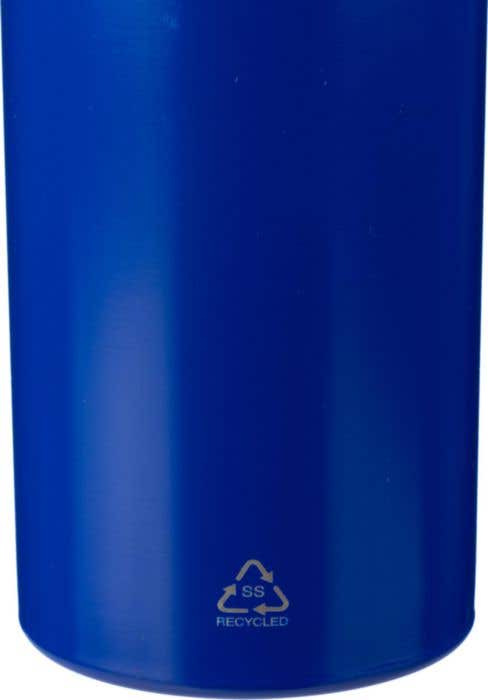 Drinkfles Aline | 500 ml | Gerecycled RVS | Dubbelwandig | Bamboe detail