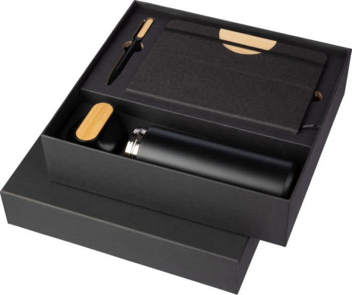 Geschenkset Kurt | 3-delig | Thermosfles | Notitieboek | Balpen