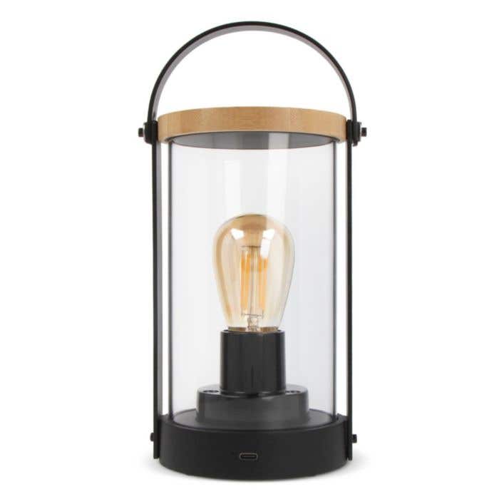 Oplaadbare Bamboe Lamp Edison