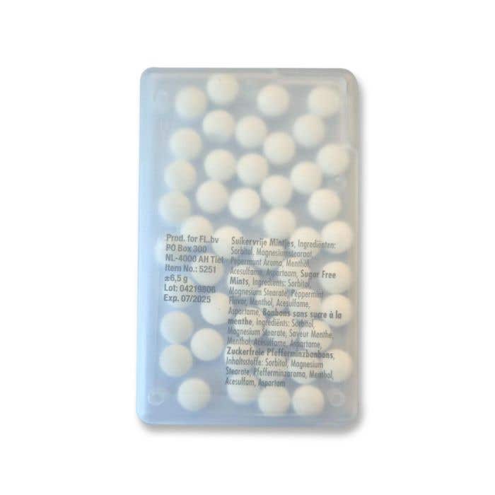 Mintdoosje Judith | 50 pepermuntjes | Suikervrij | Transparant