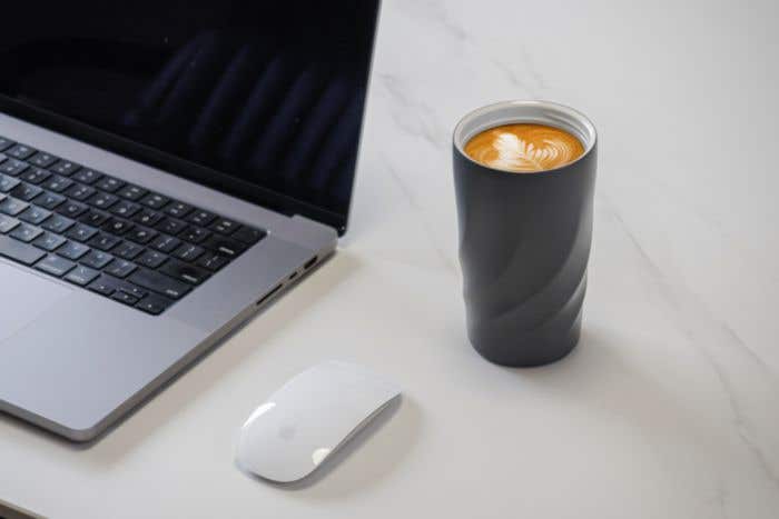 BrandCharger Gerecyclede RVS To Go Beker Vortex Calix Ceramica [400 ml]