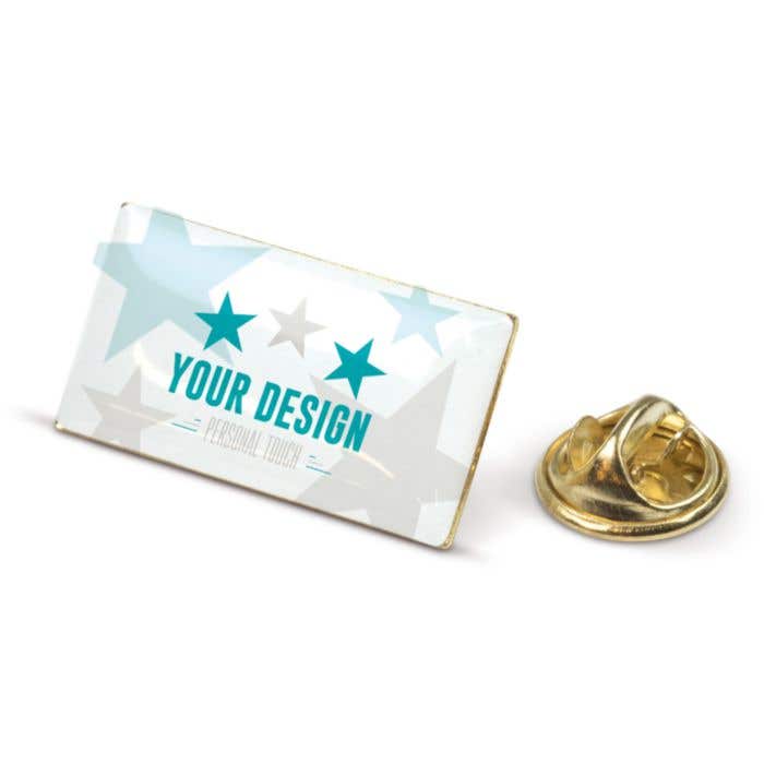 Metalen Button Dominique [26 x 14 mm]