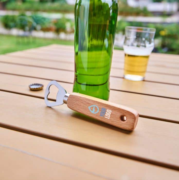 Houten flesopener