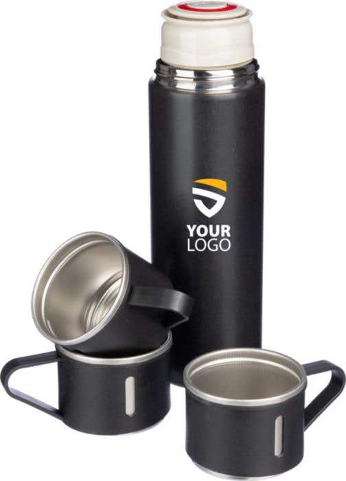 Thermosfles Herbert | 420 ml | RVS | Dubbelwandig | 2 drinkbekers 150 ml