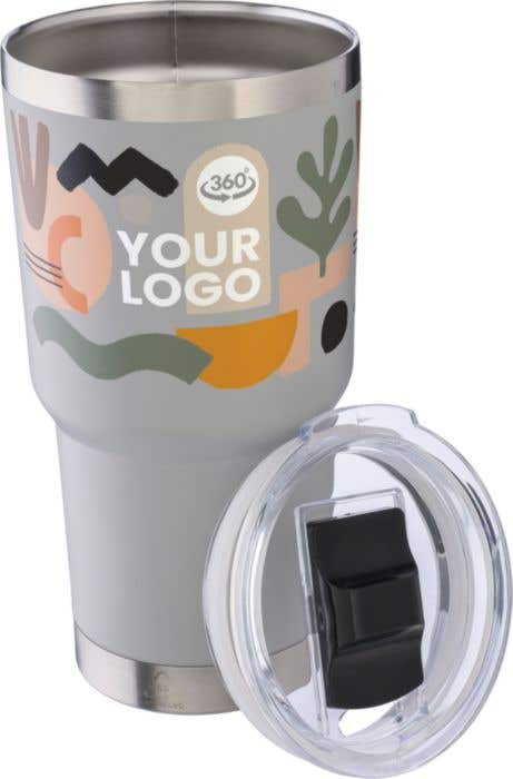 Reisbeker Arnold | 590 ml | Gerecycled RVS | Dubbelwandig