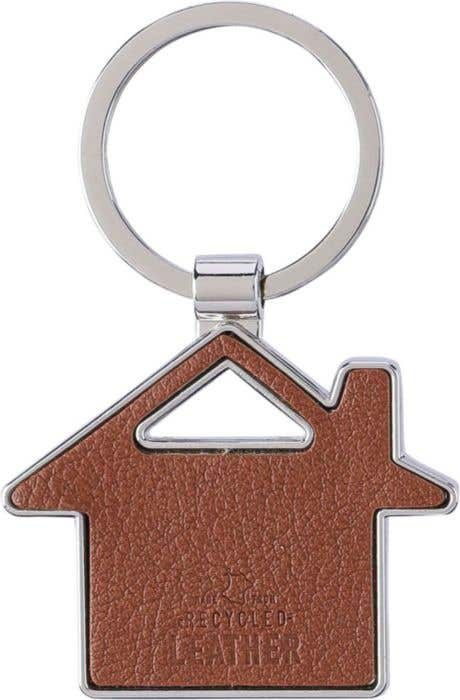 Sleutelhanger Jim | Gerecycled leer | Huisvorm