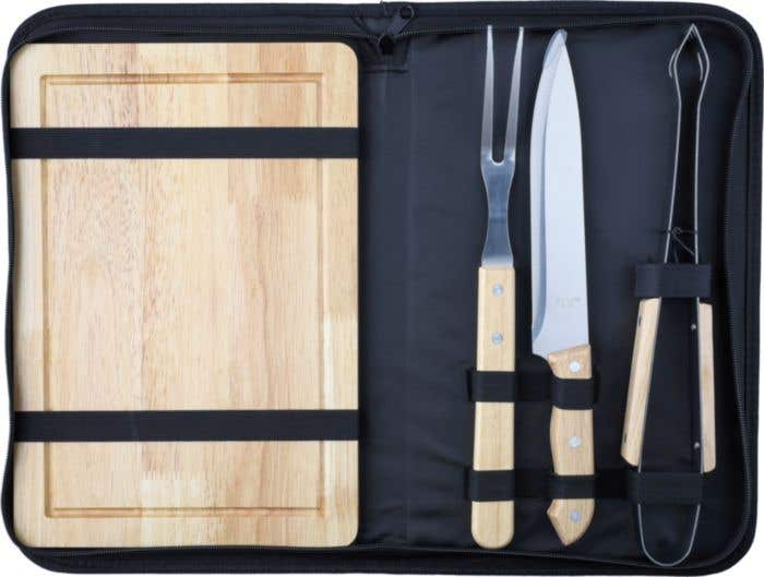 BBQ set Kathleen | RVS | 4-delig | Met snijplank