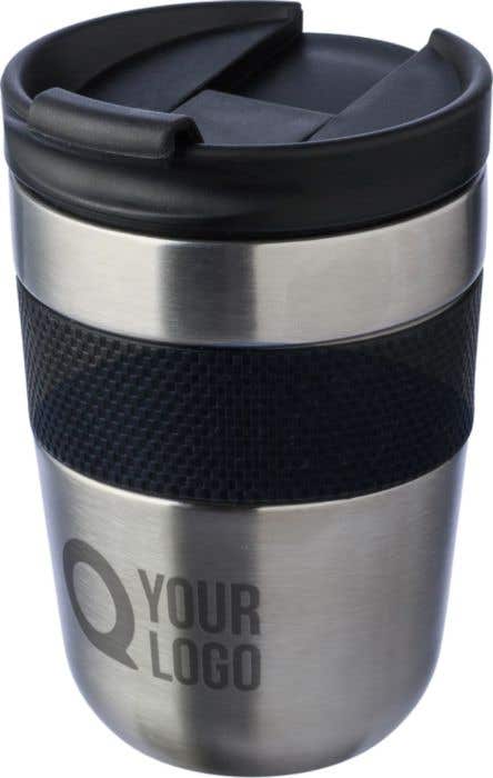 Reisbeker Keith | 300 ml | RVS | Dubbelwandig | Siliconen grip