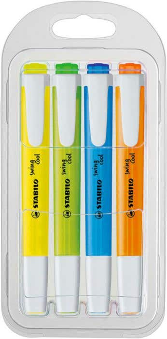 Stabilo Markeerstiften Swing Cool [4 st.]