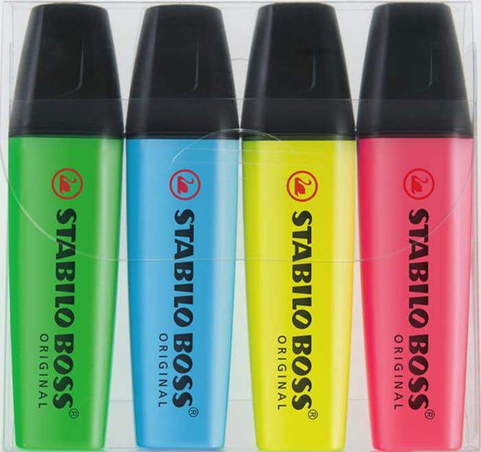 Stabilo Markeerstiften Boss Original [4 st.]