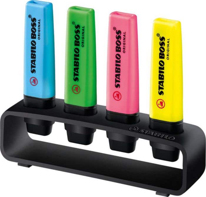 Stabilo Markeerstift Bureauset Boss Original [4 st.]