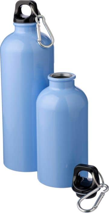 Drinkfles Emeric | 750 ml | Gerecycled RVS | Enkelwandig | Karabijnhaak