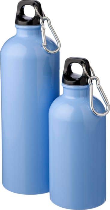 Drinkfles Sable | 400 ml | Gerecycled RVS | Enkelwandig | Karabijnhaak