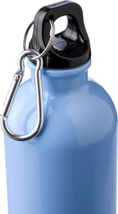 Drinkfles Sable | 400 ml | Gerecycled RVS | Enkelwandig | Karabijnhaak