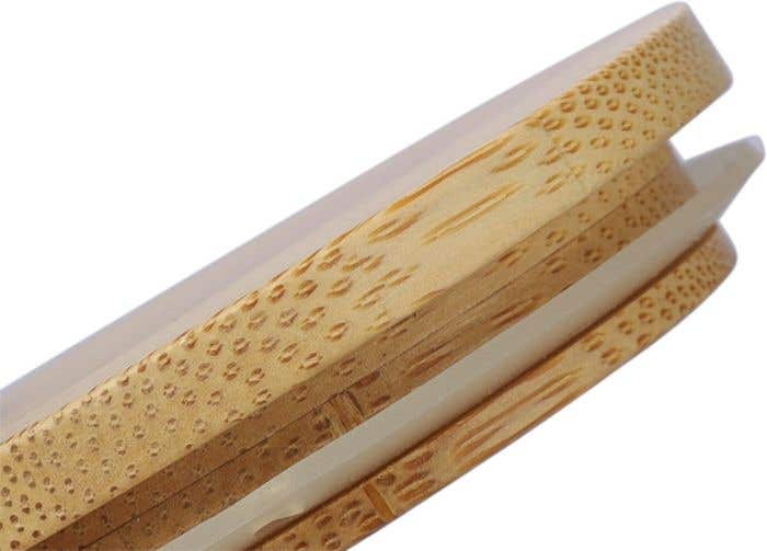Geurkaars Riven | Bamboe deksel | 20 branduren | Vanillegeur