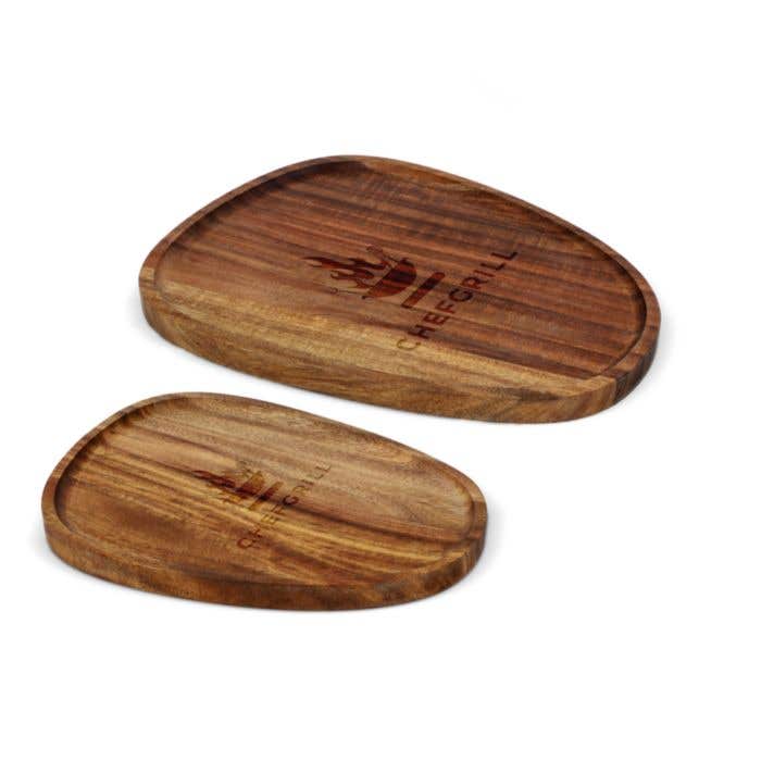 Dienblad set hout [2-delig organisch]