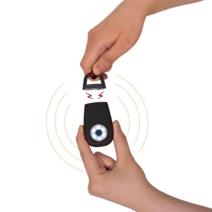 Sleutelhanger alarm gerecycled met haak