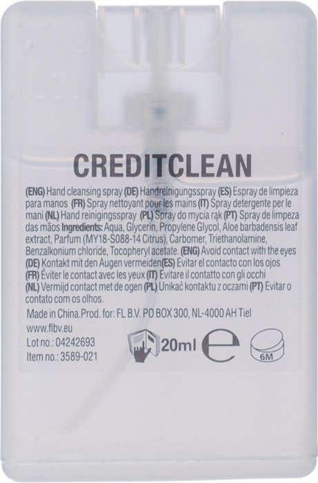 Handspray in creditcard vorm