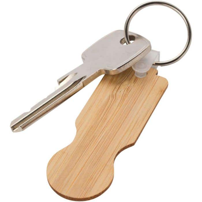 Bamboe Sleutelhanger met Winkelwagenmunt Ronan
