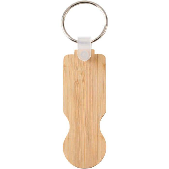 Bamboe Sleutelhanger met Winkelwagenmunt Ronan