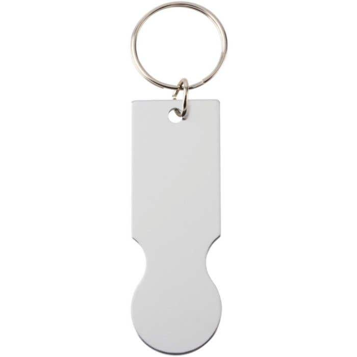 Metalen Sleutelhanger met Winkelwagenmunt Rhea