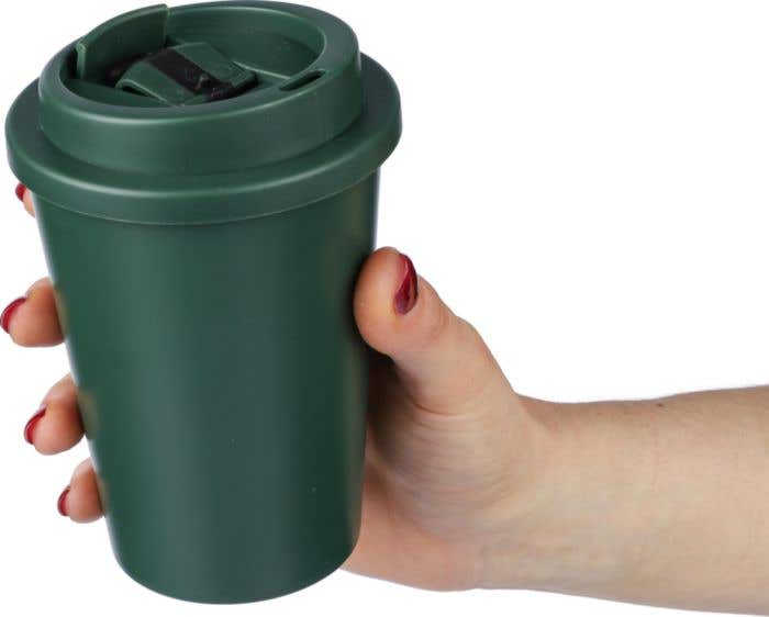 Reisbeker Gabriela | 350 ml | Dubbelwandig | Klikdeksel | Monochroom