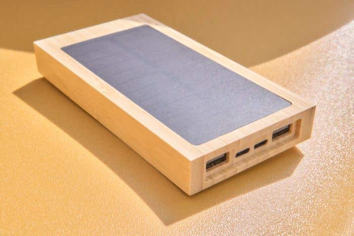 Powerbank Elz | FSC® bamboe | 10.000 mAh | Solar