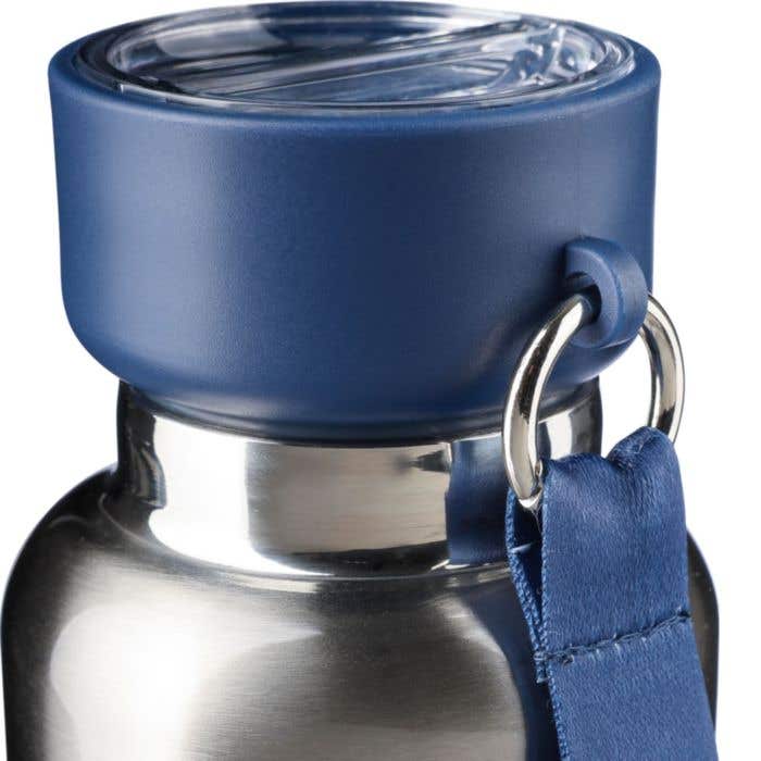 Drinkfles Zev | 500 ml | RVS | Dubbelwandig | Drinkbeker 200 ml | Draagriem