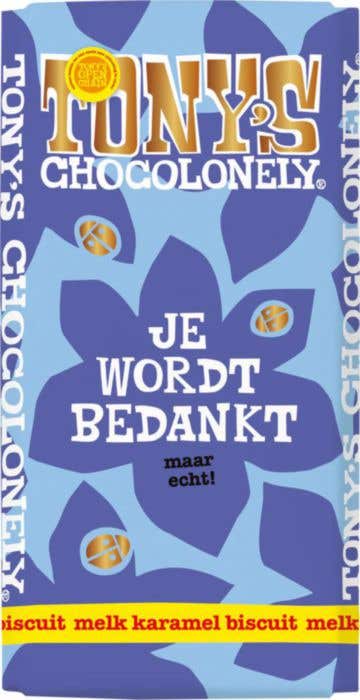 Tony's Chocolonely Gifting Bar: Je Wordt Bedankt! [180 gram]