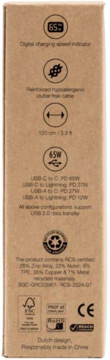 BrandCharger Gerecyclede Oplaadkabel Thor Eco